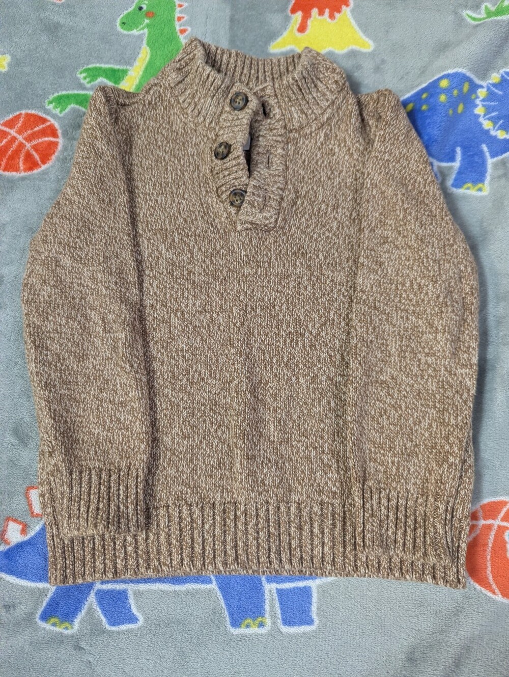 Toddlers Marled Button-Neck Sweater, Carter's